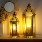 Candle Lantern Set Moroccan-Inspired Warm Ambient Lighting