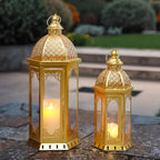 Candle Lantern Set Moroccan-Inspired Warm Ambient Lighting
