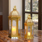 Candle Lantern Set Moroccan-Inspired Warm Ambient Lighting