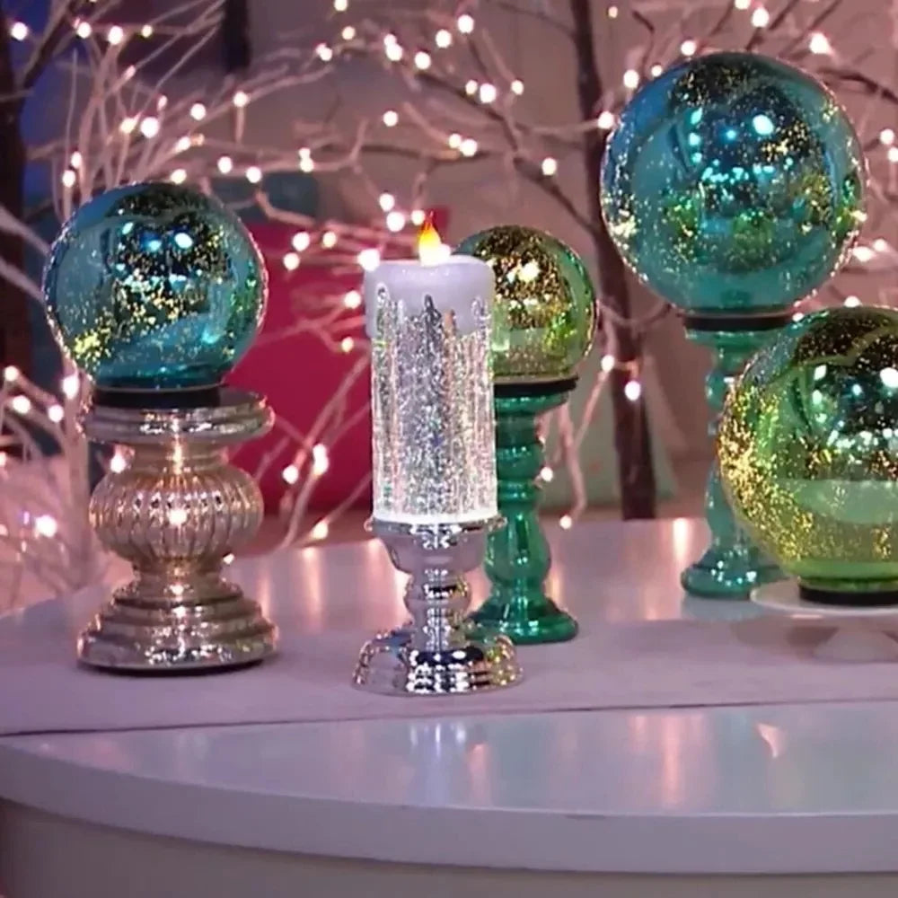 Candle Liquid Motion Spinning Glitter USB Or AAA Batteries