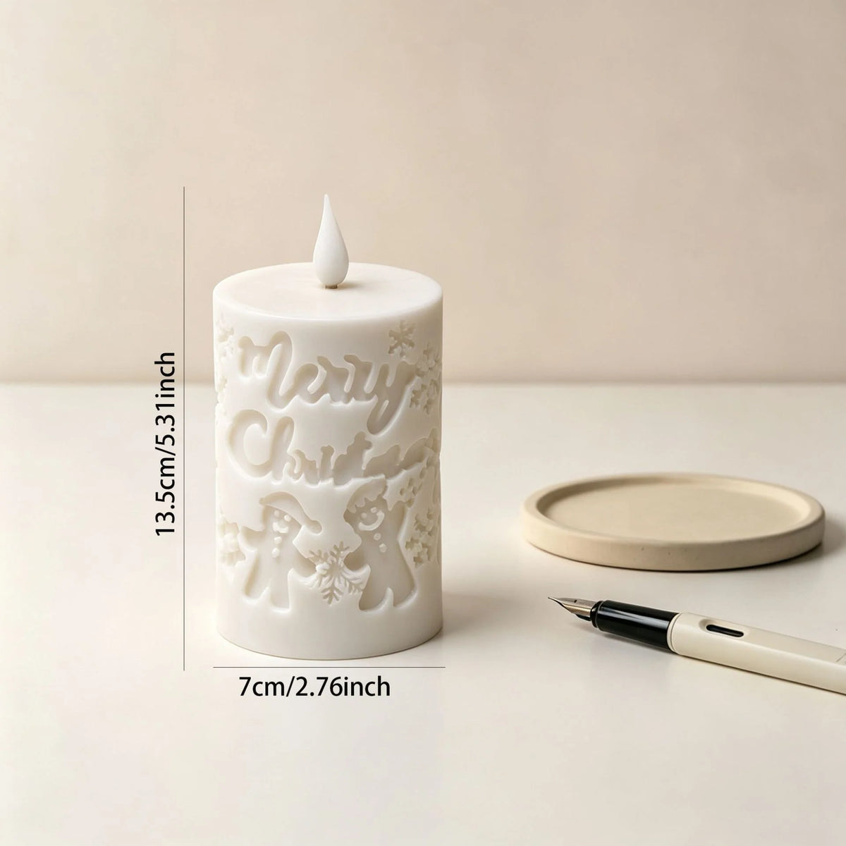Candle Merry Christmas Gingerbread Clean-Burning Eco Wax