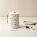 Candle Merry Christmas Inscription Eco-Friendly Wax