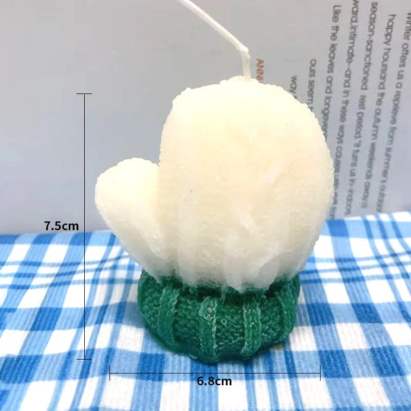 Candle Mini Cactus Sculptural Hand-Poured