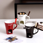 Candle-Powered Dishwasher-Safe Ceramic Fondue Set (2-Pack)