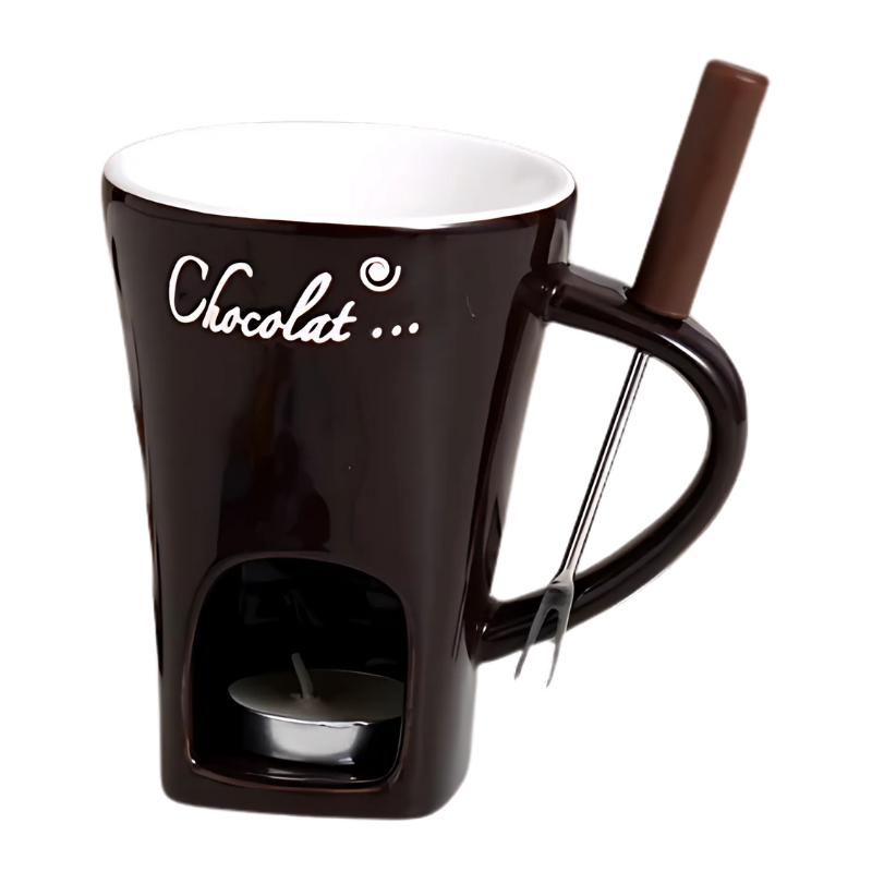 Candle-Powered Dishwasher-Safe Ceramic Fondue Set (2-Pack)