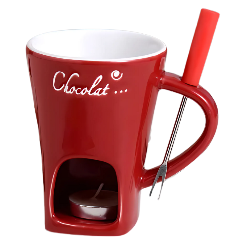 Candle-Powered Dishwasher-Safe Ceramic Fondue Set (2-Pack)