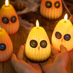 Candle Pumpkin Design Flameless LED & Battery Operated
