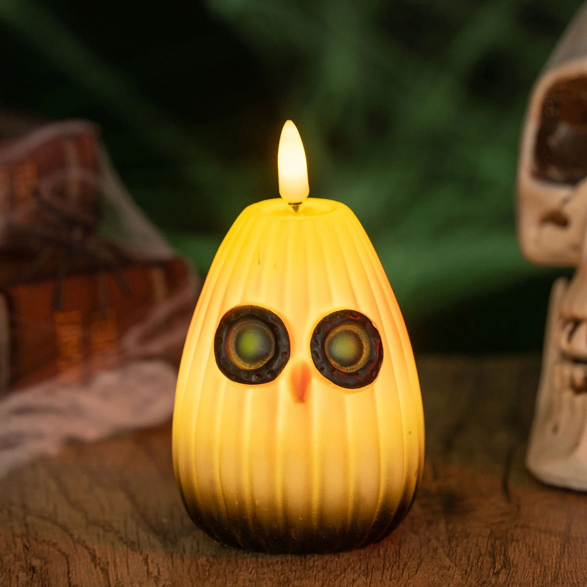 Candle Pumpkin Design Flameless LED & Battery Operated