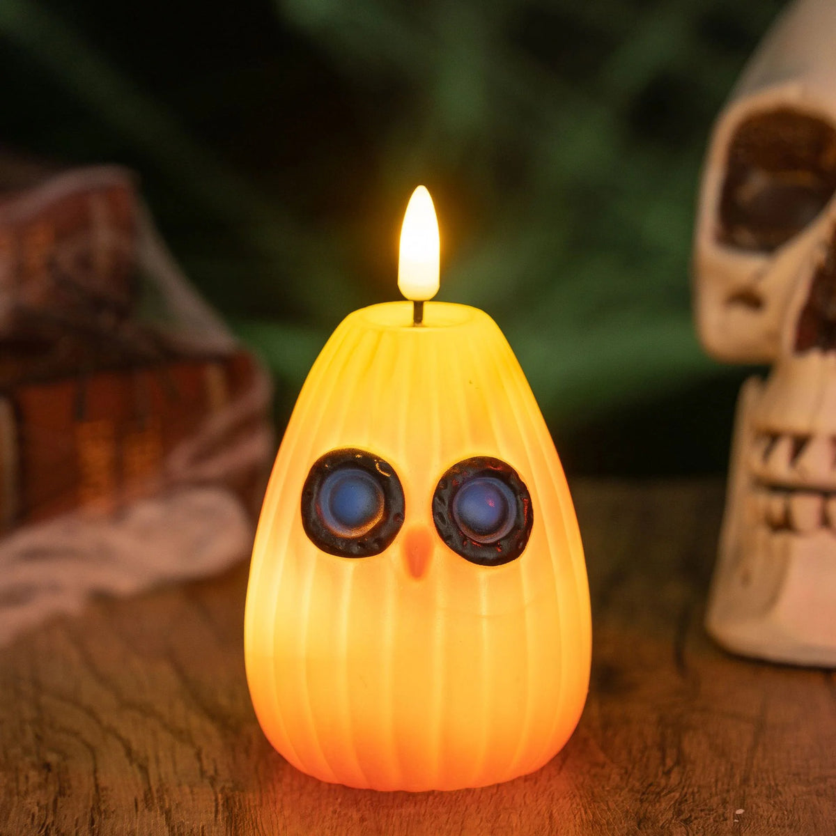 Candle Pumpkin Design Flameless LED & Battery Operated