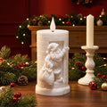 Candle Santa Motif Fine Wax & Even Burn