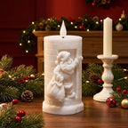 Candle Santa Motif Fine Wax & Even Burn
