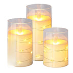 Candle Set Battery-Operated Realistic Flicker Glass Holders