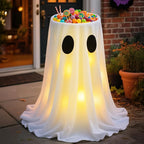 Candy Bowl Ghost Design Warm LED Removable Fabric Cover