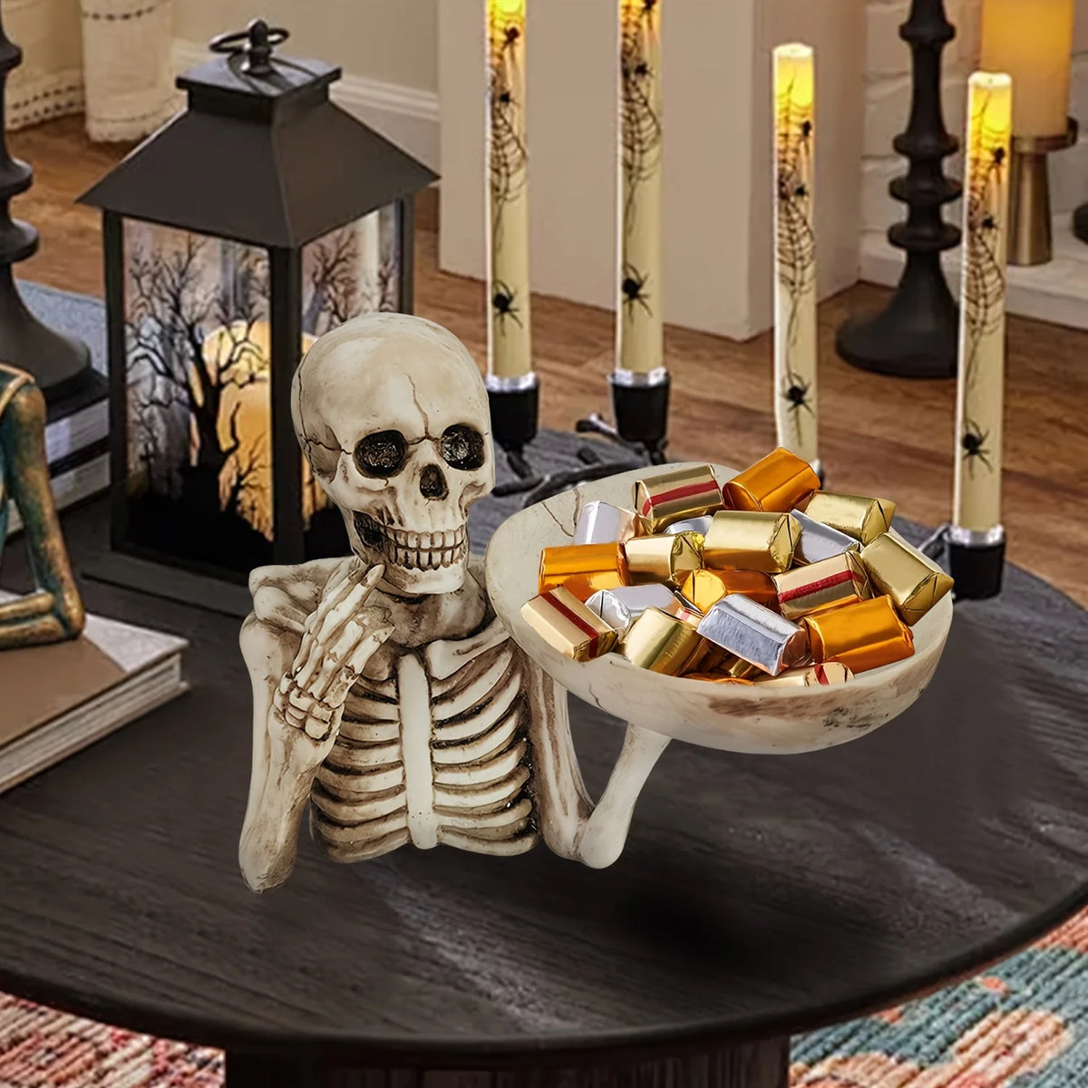 Candy & Serving Bowl Gothic Resin Weather-Resistant