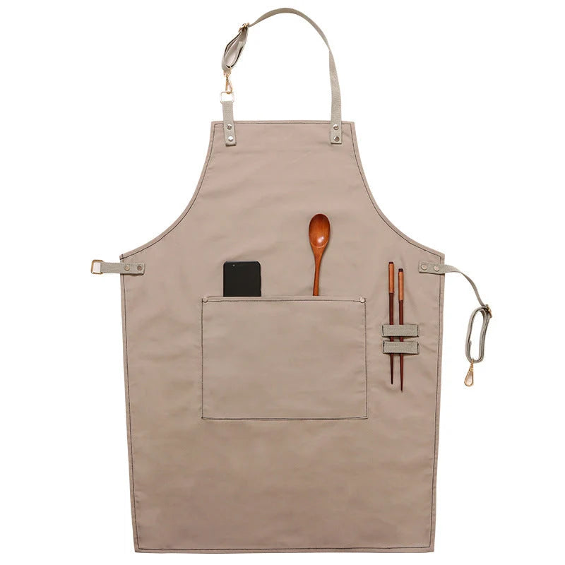 Canvas Apron Adjustable Fit & Front Pocket