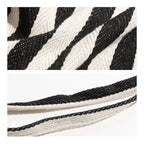 Canvas Tote Bag Striped Spacious Long Handles