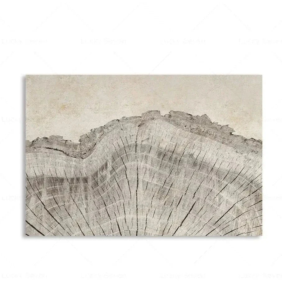 Canvas Wall Art Abstract Tree Rings Polyester