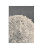 Canvas Wall Art Abstract Tree Rings Polyester