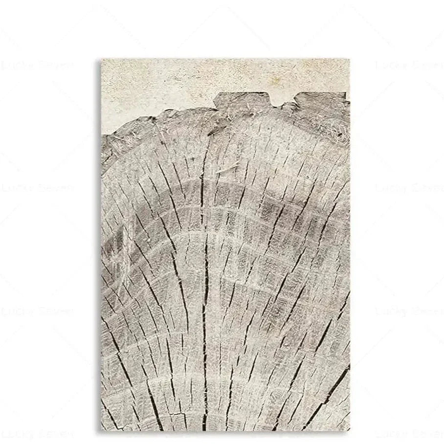 Canvas Wall Art Abstract Tree Rings Polyester