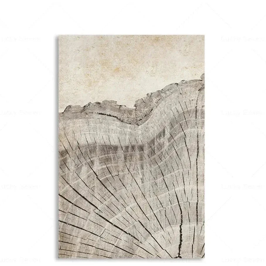 Canvas Wall Art Abstract Tree Rings Ready To Hang