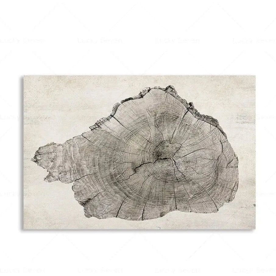 Canvas Wall Art Abstract Tree Rings Ready To Hang