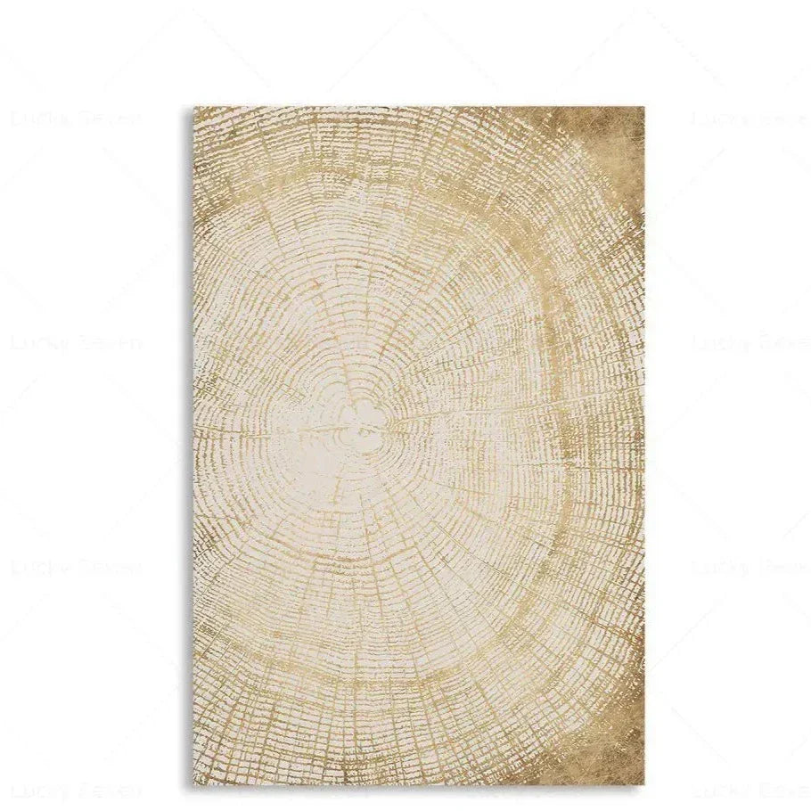 Canvas Wall Art Abstract Tree Rings Ready To Hang