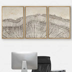 Canvas Wall Art Abstract Tree Rings Ready To Hang