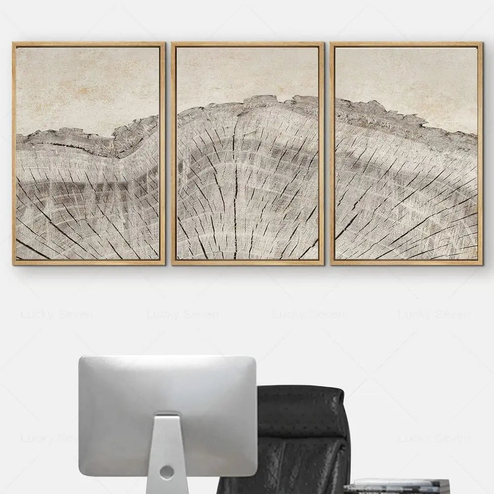 Canvas Wall Art Abstract Tree Rings Ready To Hang