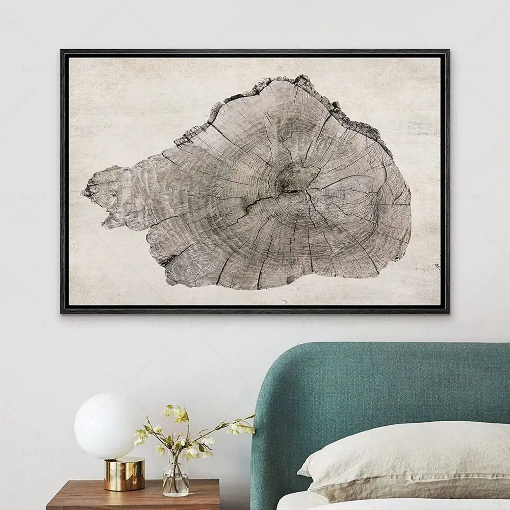 Canvas Wall Art Abstract Tree Rings Ready To Hang