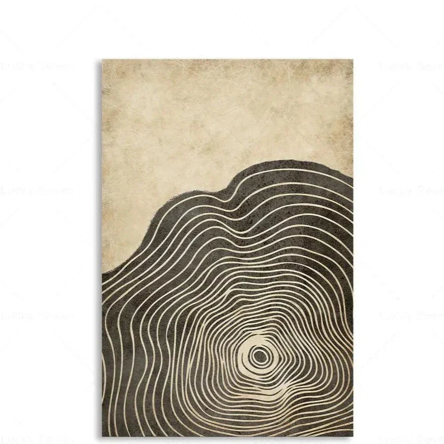 Canvas Wall Art Abstract Tree Rings Ready To Hang