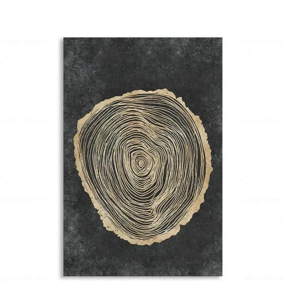 Canvas Wall Art Abstract Tree Rings Ready To Hang