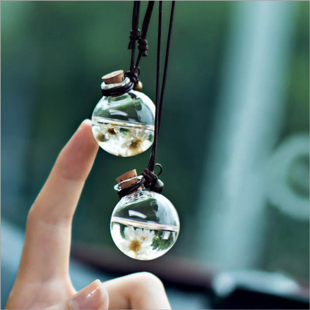 Car Air Freshener Borosilicate Glass Dried Chrysanthemum