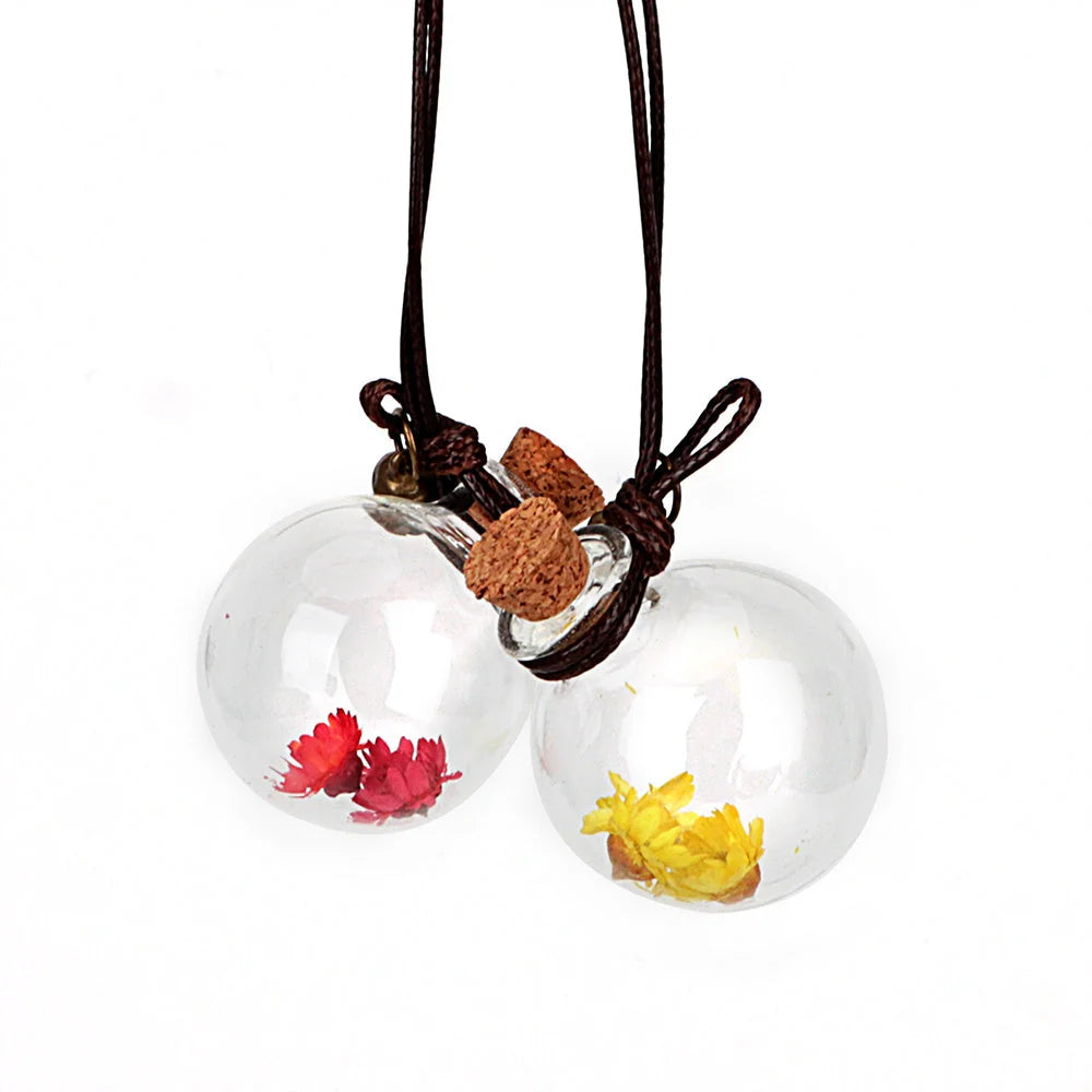 Car Air Freshener Borosilicate Glass Dried Chrysanthemum