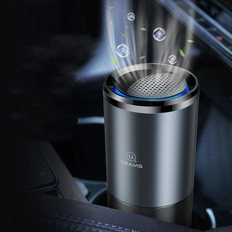 Car Air Purifier H13 HEPA & Negative Ion USB-Powered