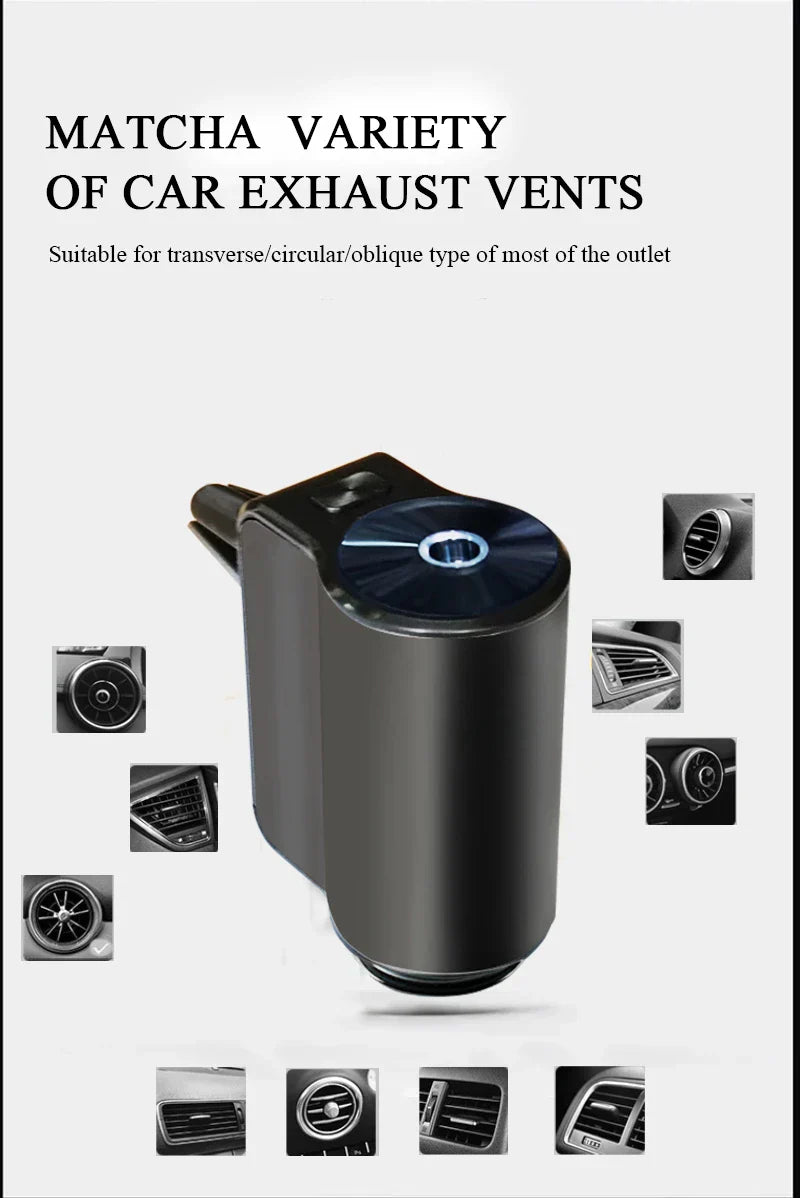 Car Aroma Diffuser USB-Powered Vent Clip Humidifying Mist