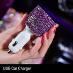 Car Aromatherapy Pendant Crystal Diamond Finish Odor-Eliminating & Mosquito-Repellent