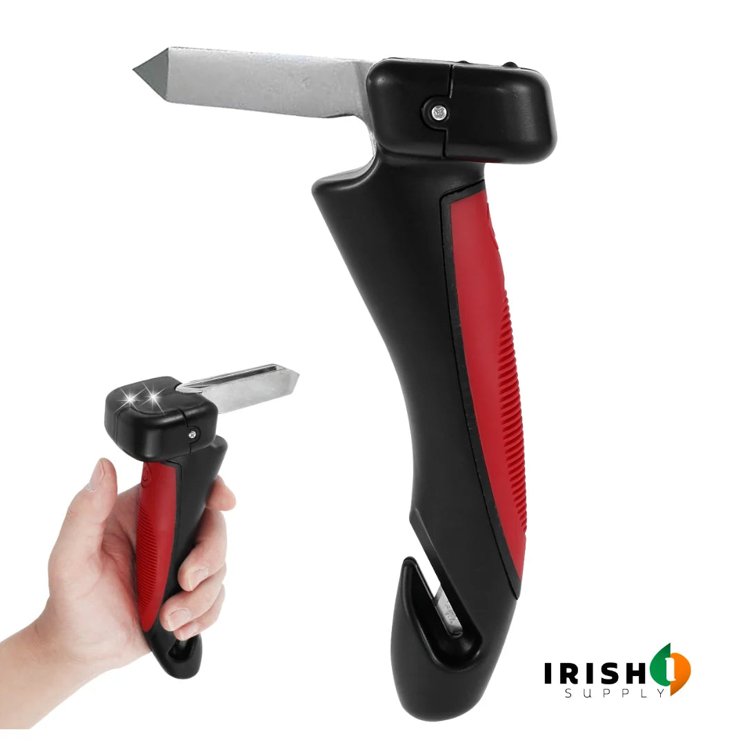 Car Assist Handle Ergonomic Grip Seatbelt Cutter Window Breaker