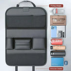Car Back Seat Organizer Foldable Tray Adjustable Device Grip