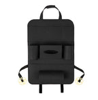Car Backseat Organizer Wool Felt Multi-Pocket Adjustable Straps