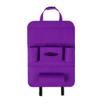 Car Backseat Organizer Wool Felt Multi-Pocket Adjustable Straps