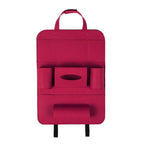 Car Backseat Organizer Wool Felt Multi-Pocket Adjustable Straps