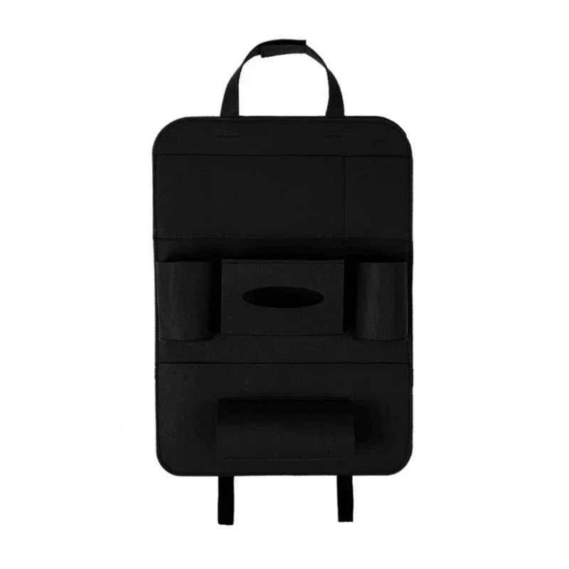 Car Backseat Organizer Wool Felt Multi-Pocket Adjustable Straps