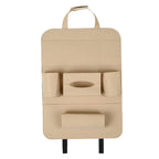 Car Backseat Organizer Wool Felt Multi-Pocket Adjustable Straps