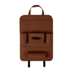 Car Backseat Organizer Wool Felt Multi-Pocket Adjustable Straps