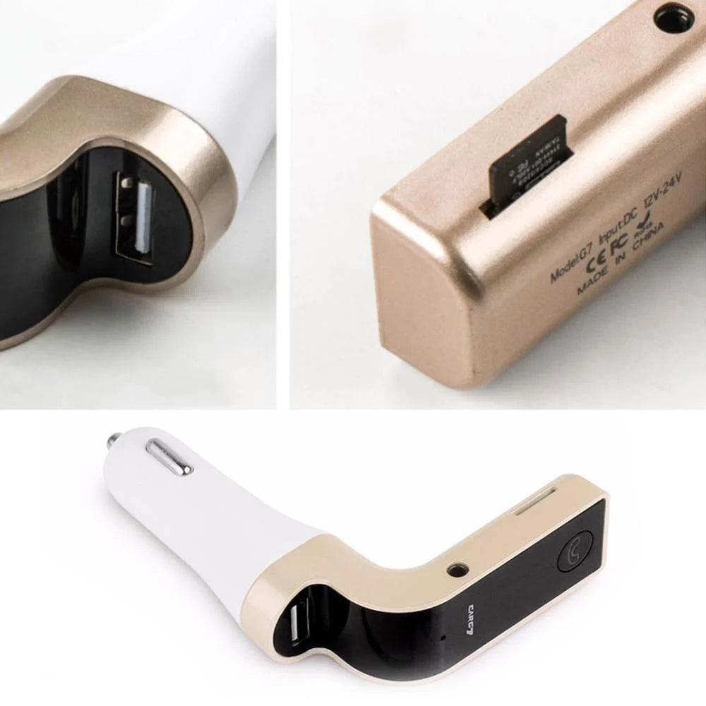 Car Bluetooth Receiver FM Transmitter USB Charging