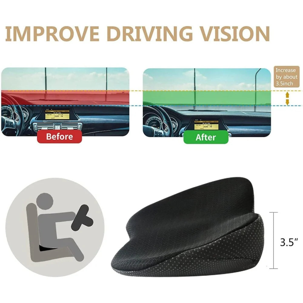 Car Booster Cushion 3.5 Inch Elevation Ergonomic Non-Slip