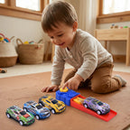 Car Catapult Set One-Button Launcher Four Die-Cast Cars