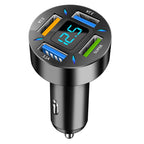 Car Charger 4-Port USB Quick Charge 3.0 LED Display