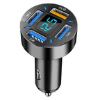 Car Charger 4-Port USB Quick Charge 3.0 LED Display