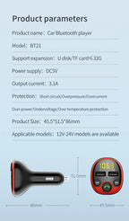 Car Charger Dual USB Bluetooth & Hands-Free 3.1A